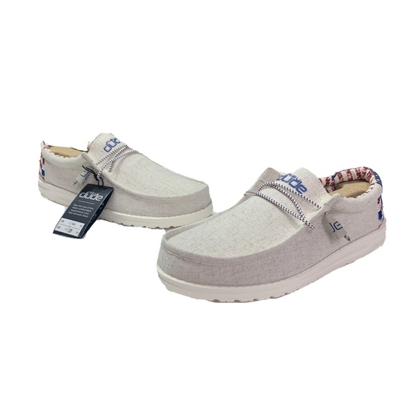 Hey Dude Shoes Hey Dude Wally Off White Patriotic Size 2 Flag Dudes